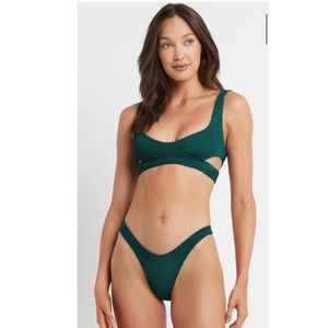 Bond-eye jewel green bikini